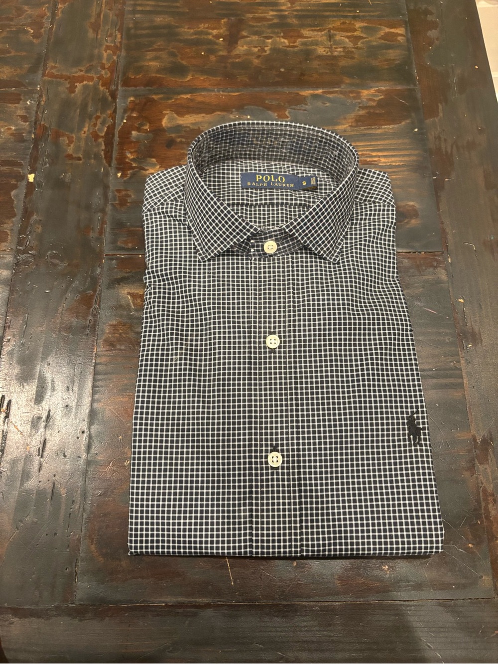 Ralph Lauren Black & White Micro Check Dress Shirt